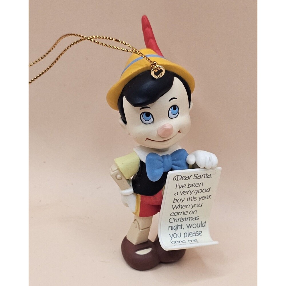 Vintage Disney Grolier Christmas Magic Pinocchio Ornament No Box